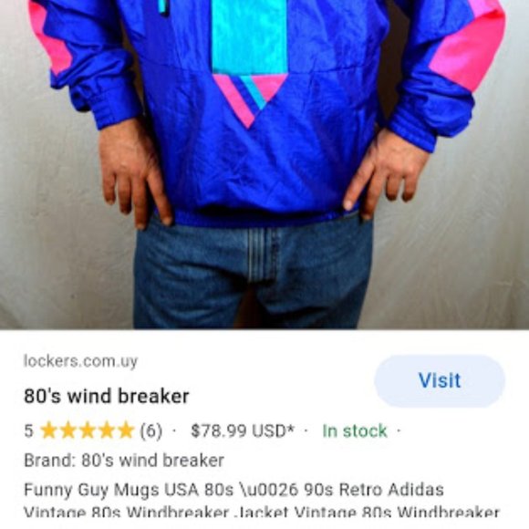 SOLD: VTG 80s 90s Color Block Wind Breaker XL - Picture 12 of 12